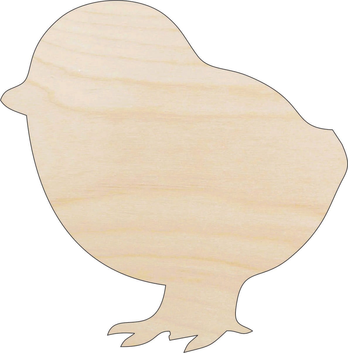 Chick Wood Craft Shape - Laser Cut Baltic Birch Unfinished DIY Wood Art Supplies BRD252 - The Wood Shape Store