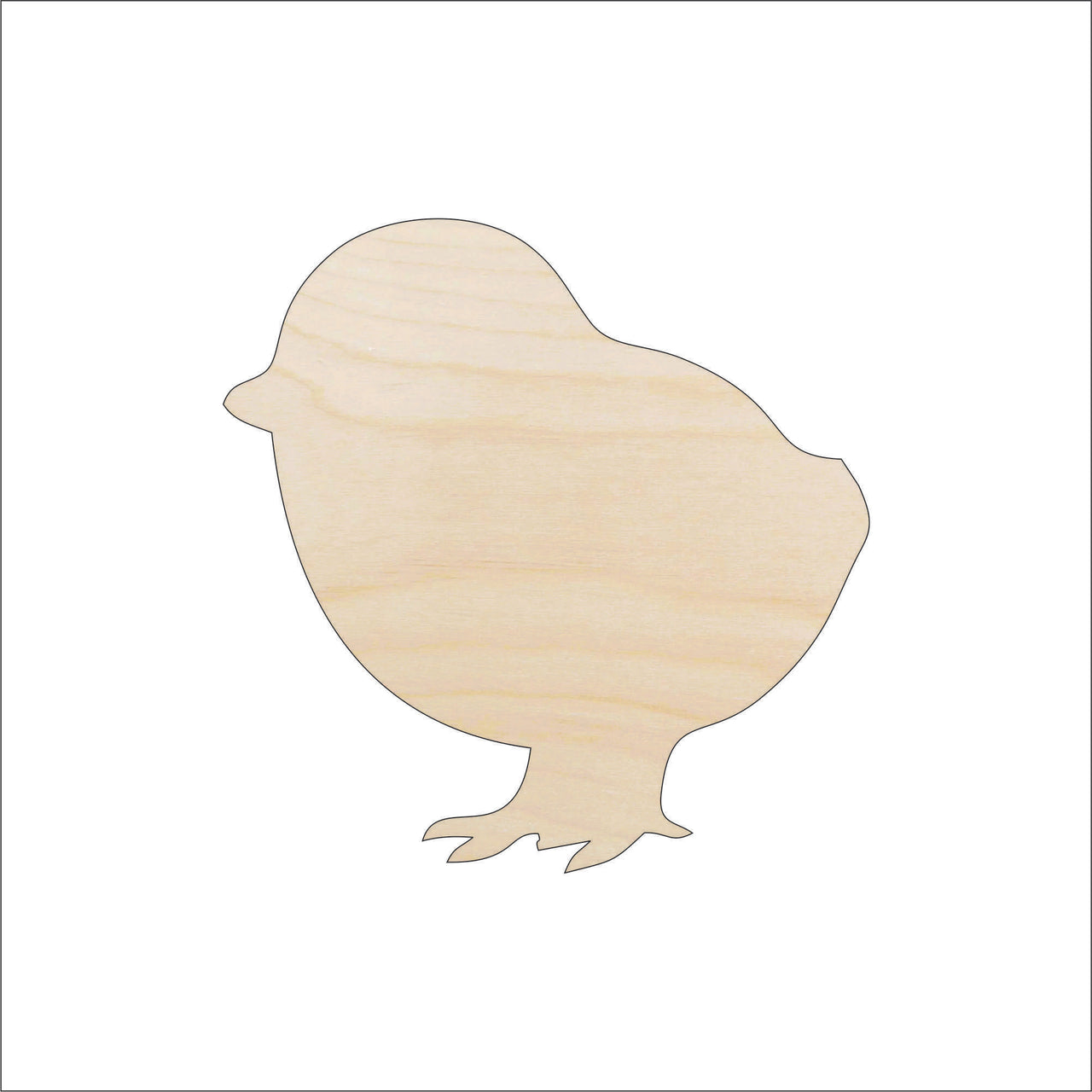 Chick Wood Craft Shape - Laser Cut Baltic Birch Unfinished DIY Wood Art Supplies BRD252 - The Wood Shape Store