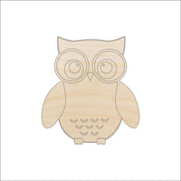 Owl Wood Craft Shape - Laser Cut Baltic Birch Unfinished DIY Wood Art Supplies BRD28 - The Wood Shape Store