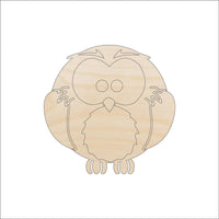 Owl Wood Craft Shape - Laser Cut Baltic Birch Unfinished DIY Wood Art Supplies BRD29 - The Wood Shape Store