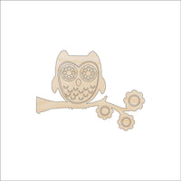Owl Wood Craft Shape - Laser Cut Baltic Birch Unfinished DIY Wood Art Supplies BRD31 - The Wood Shape Store