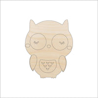 Owl Wood Craft Shape - Laser Cut Baltic Birch Unfinished DIY Wood Art Supplies BRD32 - The Wood Shape Store