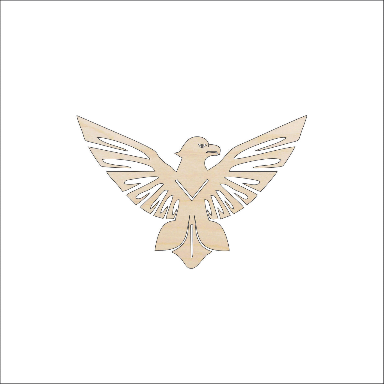 Eagle Wood Craft Shape - Laser Cut Baltic Birch Unfinished DIY Wood Art Supplies BRD33 - The Wood Shape Store
