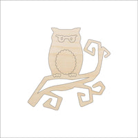 Owl Wood Craft Shape - Laser Cut Baltic Birch Unfinished DIY Wood Art Supplies BRD35 - The Wood Shape Store