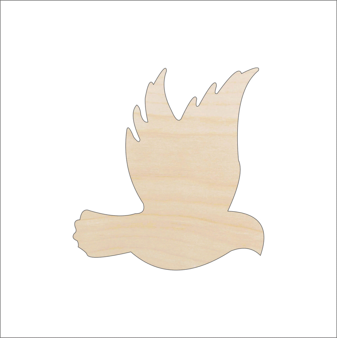 Dove Wood Craft Shape - Laser Cut Baltic Birch Unfinished DIY Wood Art Supplies BRD38 - The Wood Shape Store