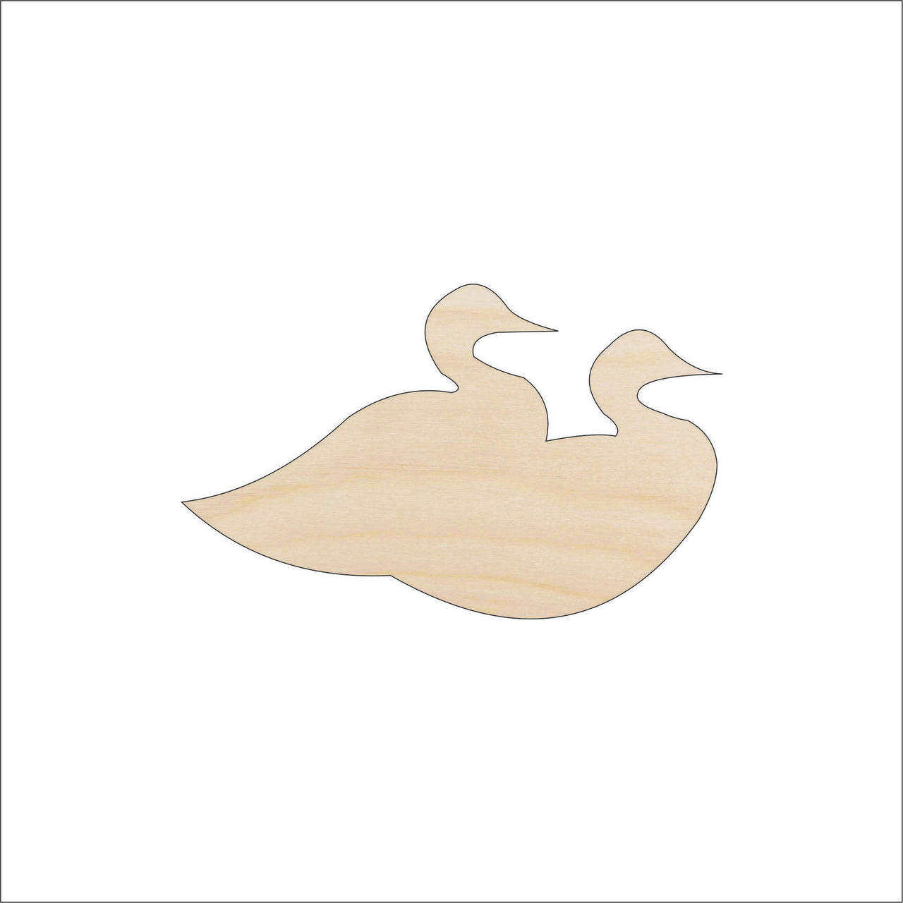Duck Wood Craft Shape - Laser Cut Baltic Birch Unfinished DIY Wood Art Supplies BRD39 - The Wood Shape Store