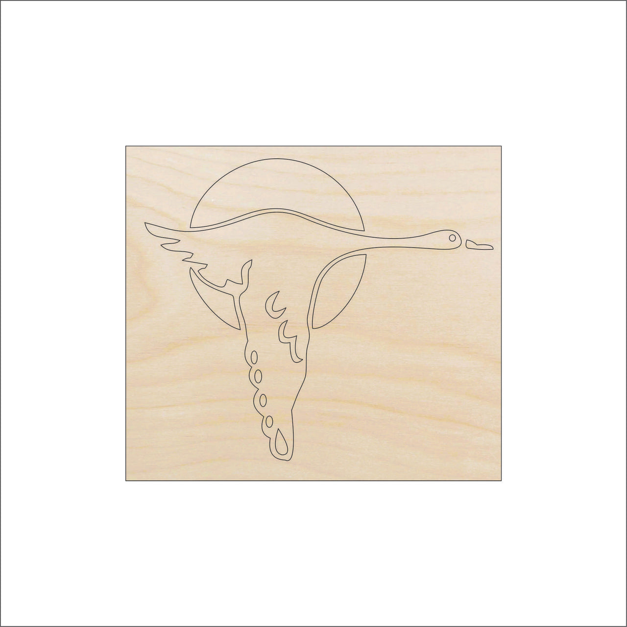 Goose Wood Craft Shape - Laser Cut Baltic Birch Unfinished DIY Wood Art Supplies BRD43 - The Wood Shape Store