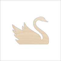 Swan Wood Craft Shape - Laser Cut Baltic Birch Unfinished DIY Wood Art Supplies BRD44 - The Wood Shape Store