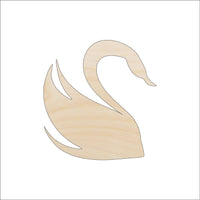 Swan Wood Craft Shape - Laser Cut Baltic Birch Unfinished DIY Wood Art Supplies BRD47 - The Wood Shape Store