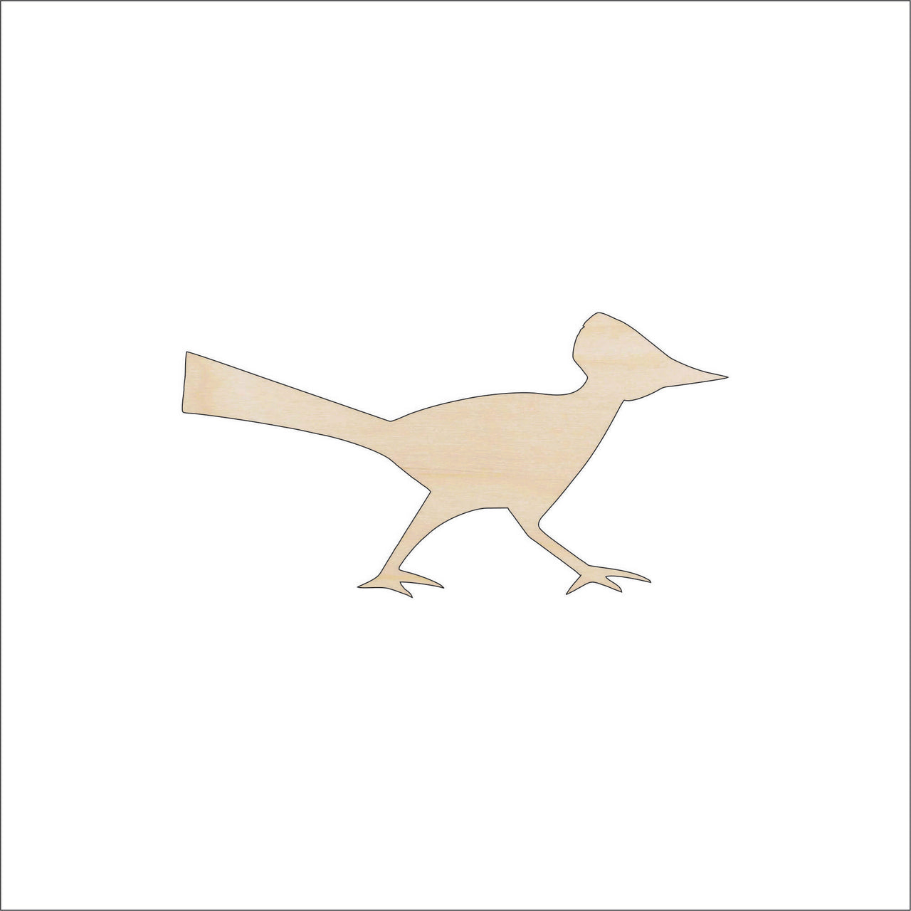 Roadrunner Wood Craft Shape - Laser Cut Baltic Birch Unfinished DIY Wood Art Supplies BRD53 - The Wood Shape Store