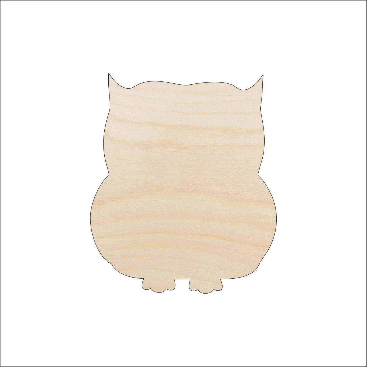 Owl Wood Craft Shape - Laser Cut Baltic Birch Unfinished DIY Wood Art Supplies BRD56 - The Wood Shape Store