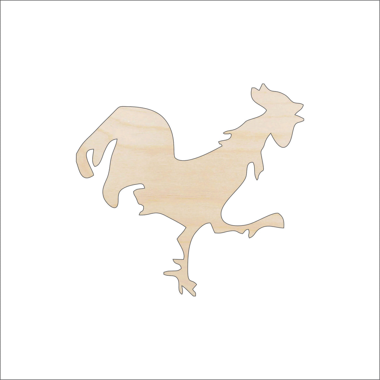 Chicken Wood Craft Shape - Laser Cut Baltic Birch Unfinished DIY Wood Art Supplies BRD63 - The Wood Shape Store