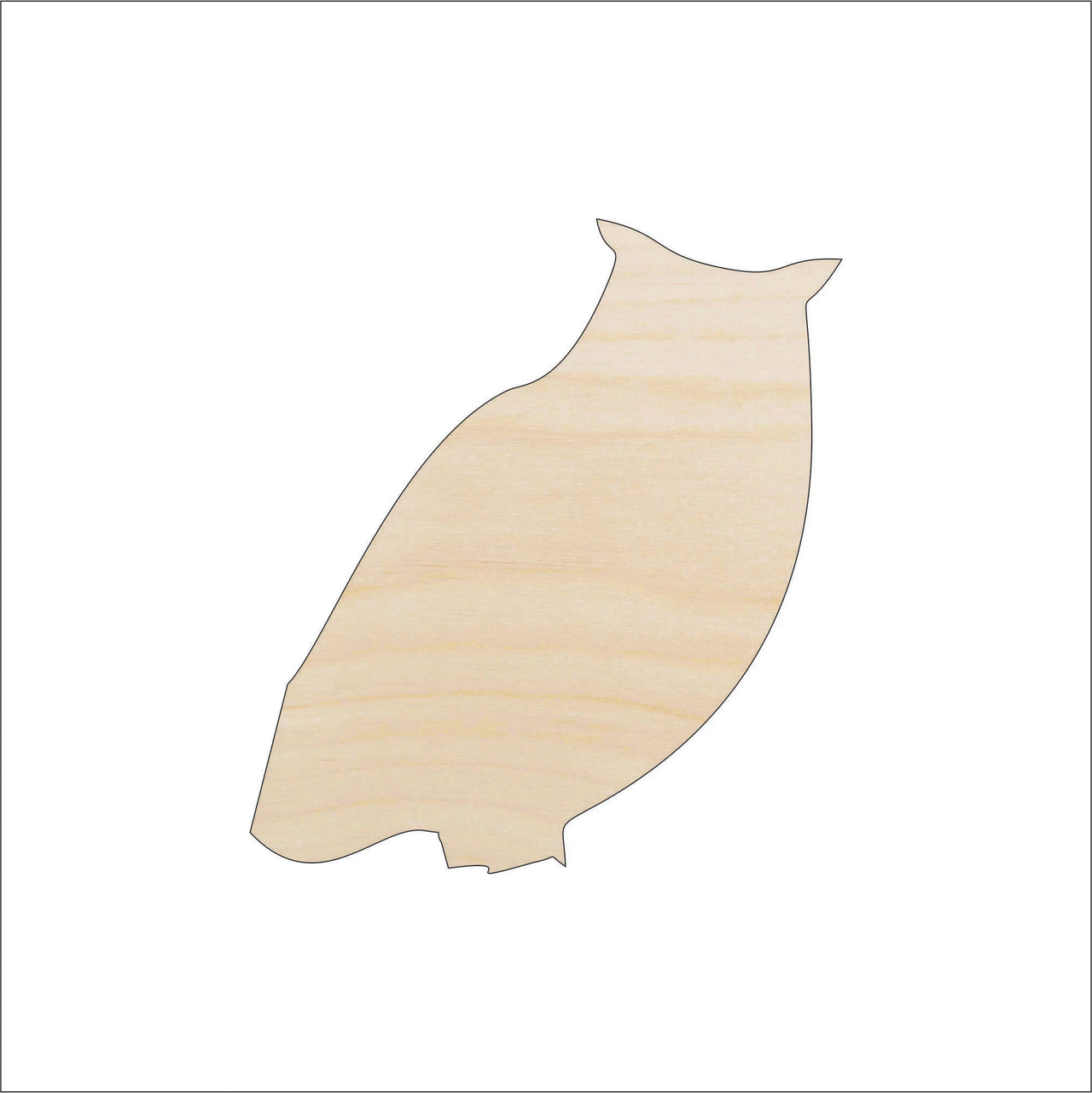 Owl Wood Craft Shape - Laser Cut Baltic Birch Unfinished DIY Wood Art Supplies BRD78 - The Wood Shape Store