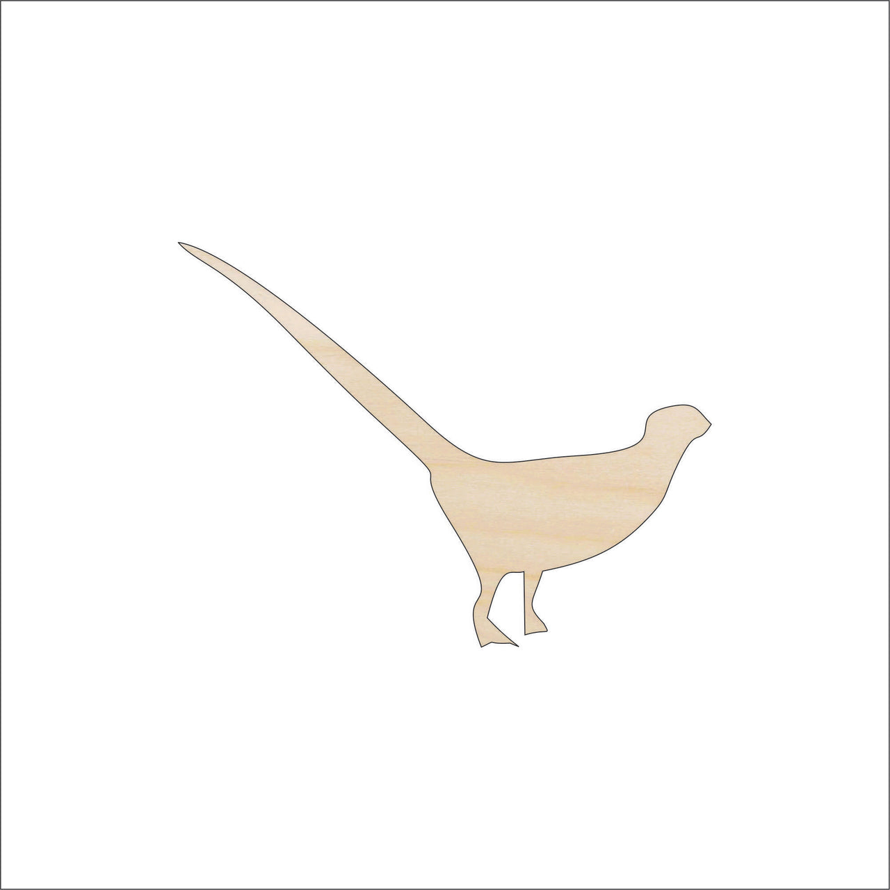 Pheasant Wood Craft Shape - Laser Cut Baltic Birch Unfinished DIY Wood Art Supplies BRD86 - The Wood Shape Store