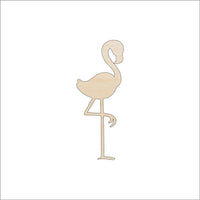 Flamingo Wood Craft Shape - Laser Cut Baltic Birch Unfinished DIY Wood Art Supplies BRD99 - The Wood Shape Store
