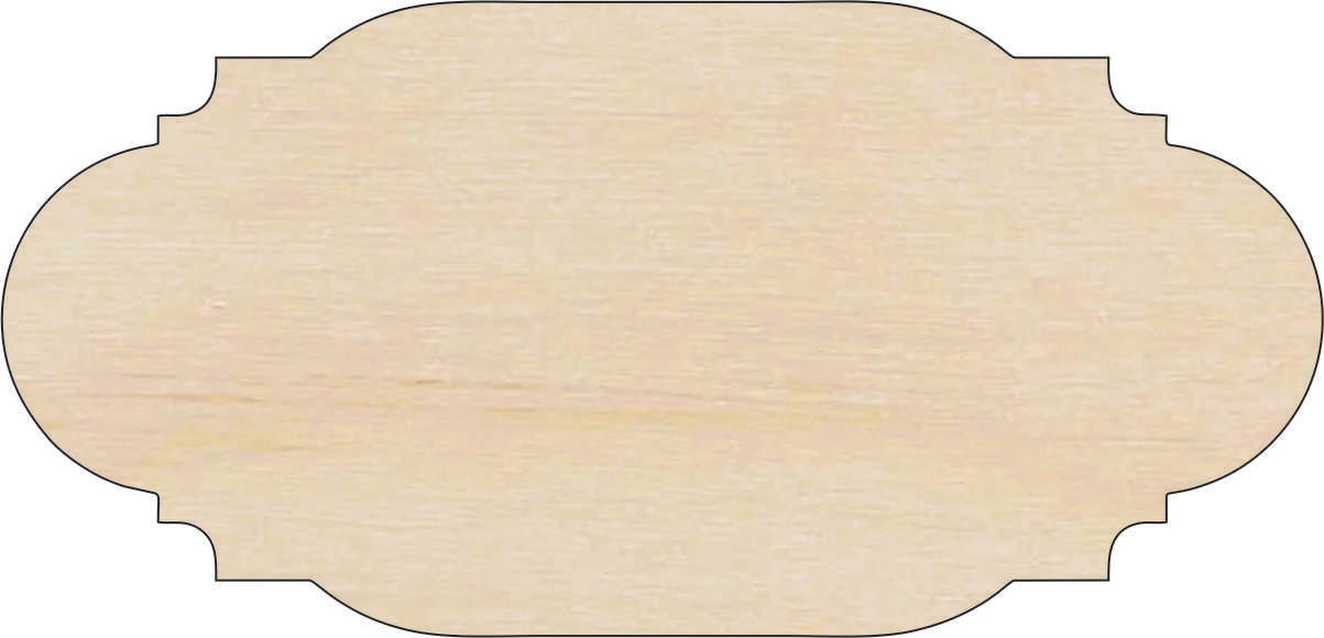 Plaque Wood Craft Shape - Laser Cut Baltic Birch Unfinished DIY Wood Art Supplies BSC53 - The Wood Shape Store