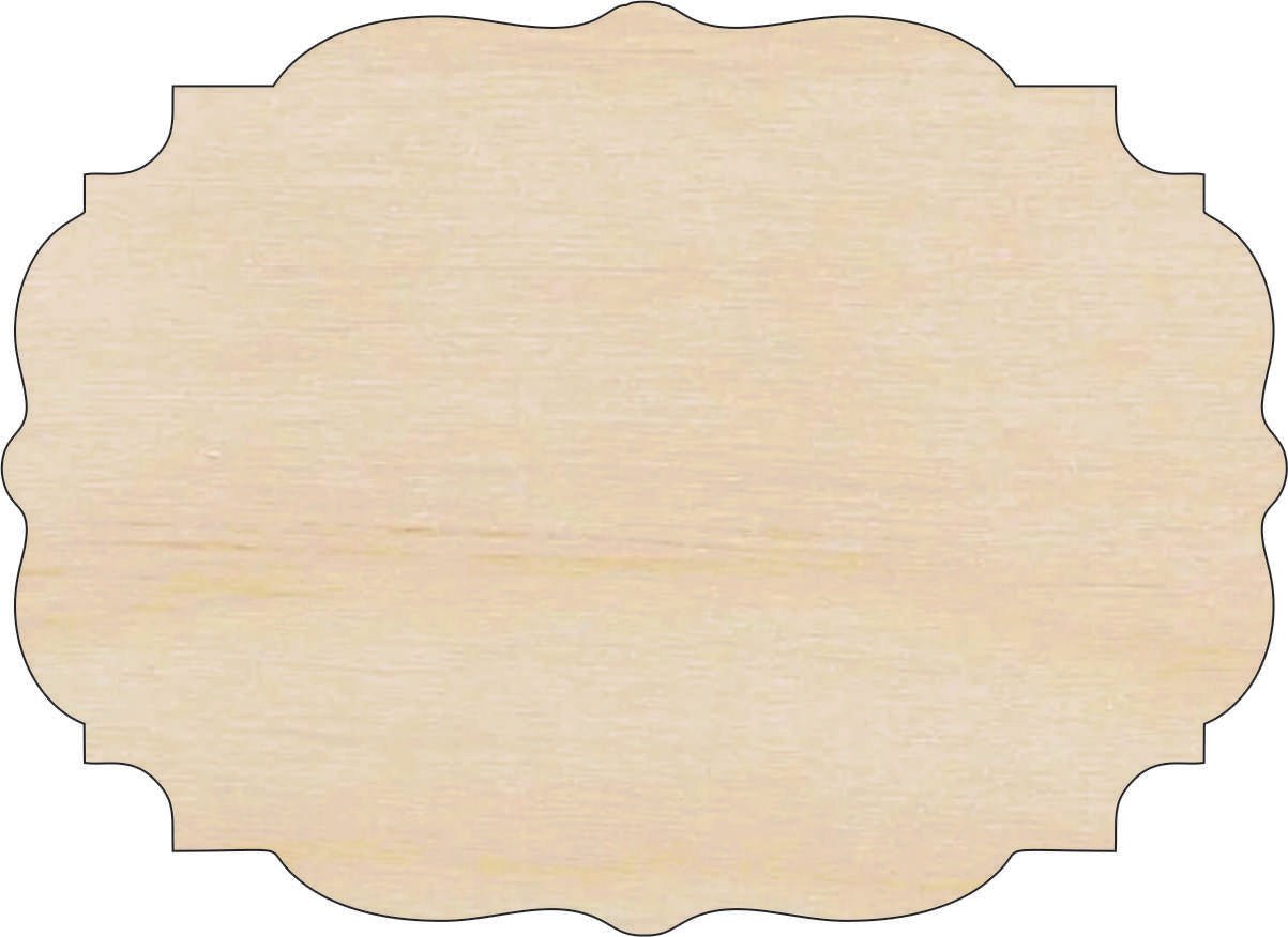 Plaque Wood Craft Shape - Laser Cut Baltic Birch Unfinished DIY Wood Art Supplies BSC54 - The Wood Shape Store