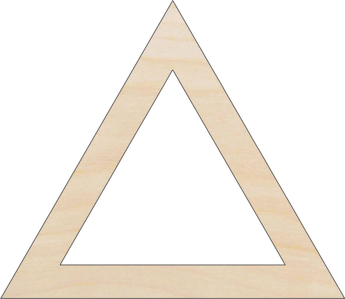 Triangle Wood Craft Shape - Laser Cut Baltic Birch Unfinished DIY Wood Art Supplies BSC56 - The Wood Shape Store
