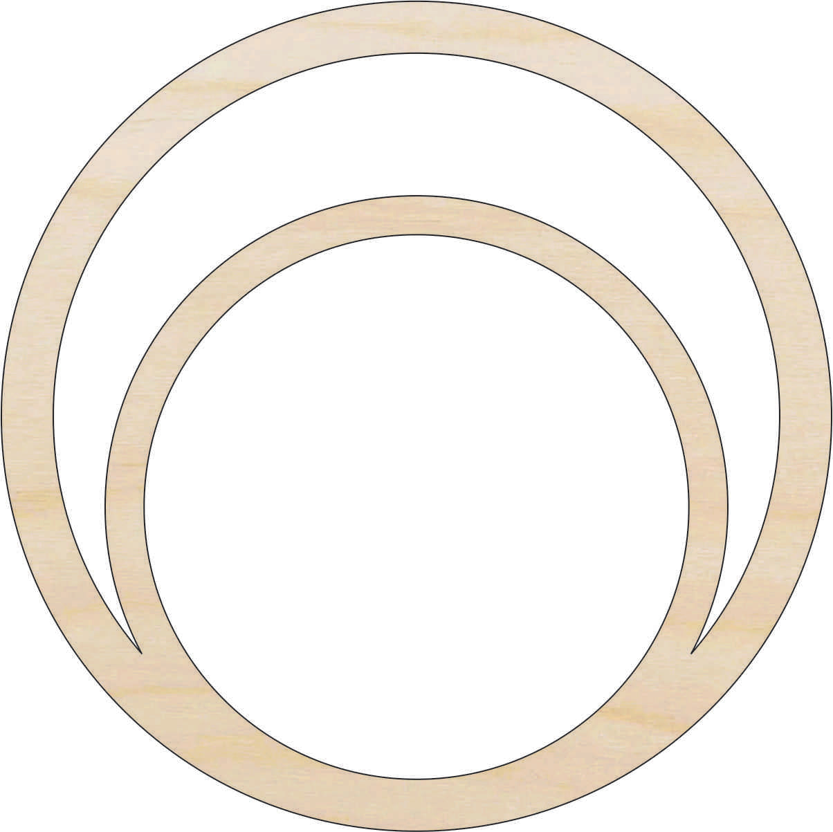 Circle Double Hoop - Laser Cut Out Unfinished Wood Craft Shape BSC57 Circle Double Hoop - Laser Cut Out Unfinished Wood Craft Shape BSC57