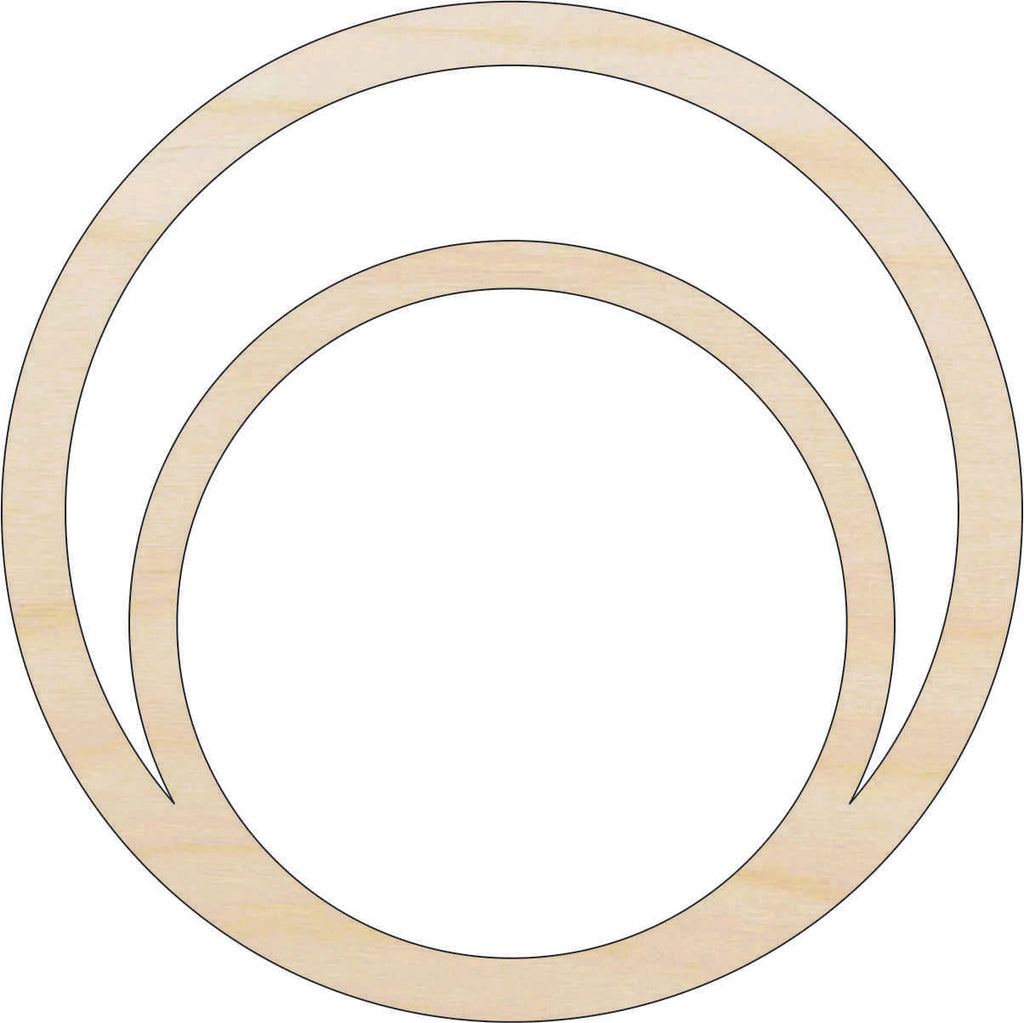 Circle Double Hoop - Laser Cut Out Unfinished Wood Craft Shape BSC57