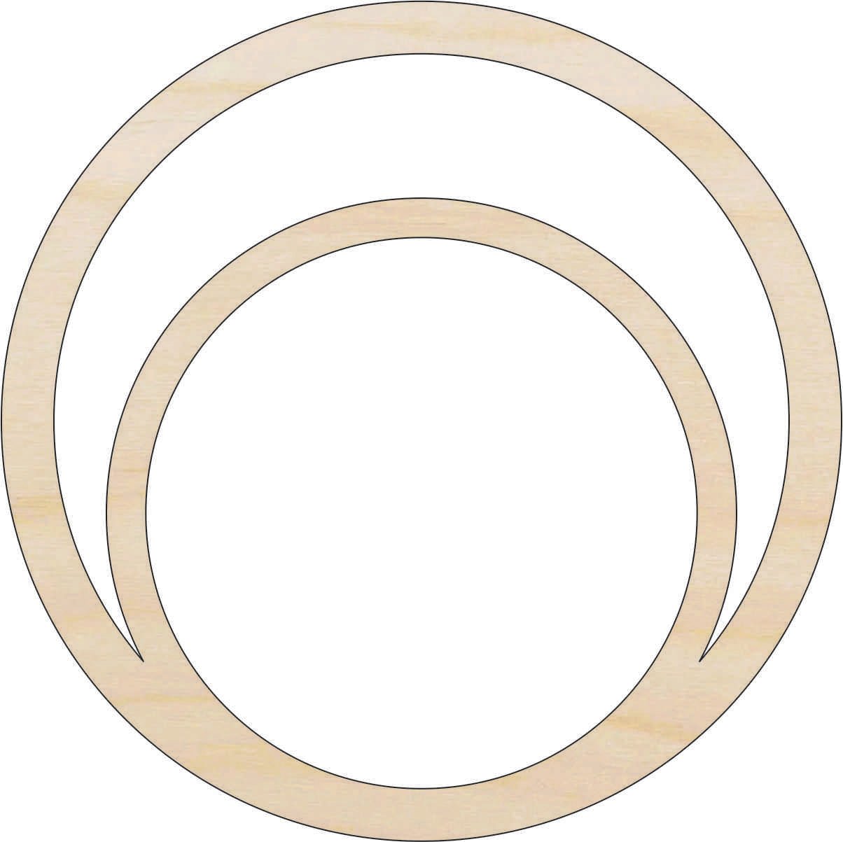 Hoop Circle Wood Craft Shape - Laser Cut Baltic Birch Unfinished DIY Wood Art Supplies BSC57 - The Wood Shape Store
