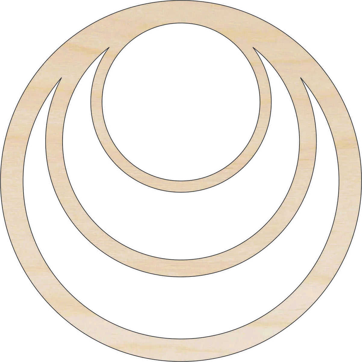 Circle Triple Hoop - Laser Cut Out Unfinished Wood Craft Shape BSC58 Circle Triple Hoop - Laser Cut Out Unfinished Wood Craft Shape BSC58