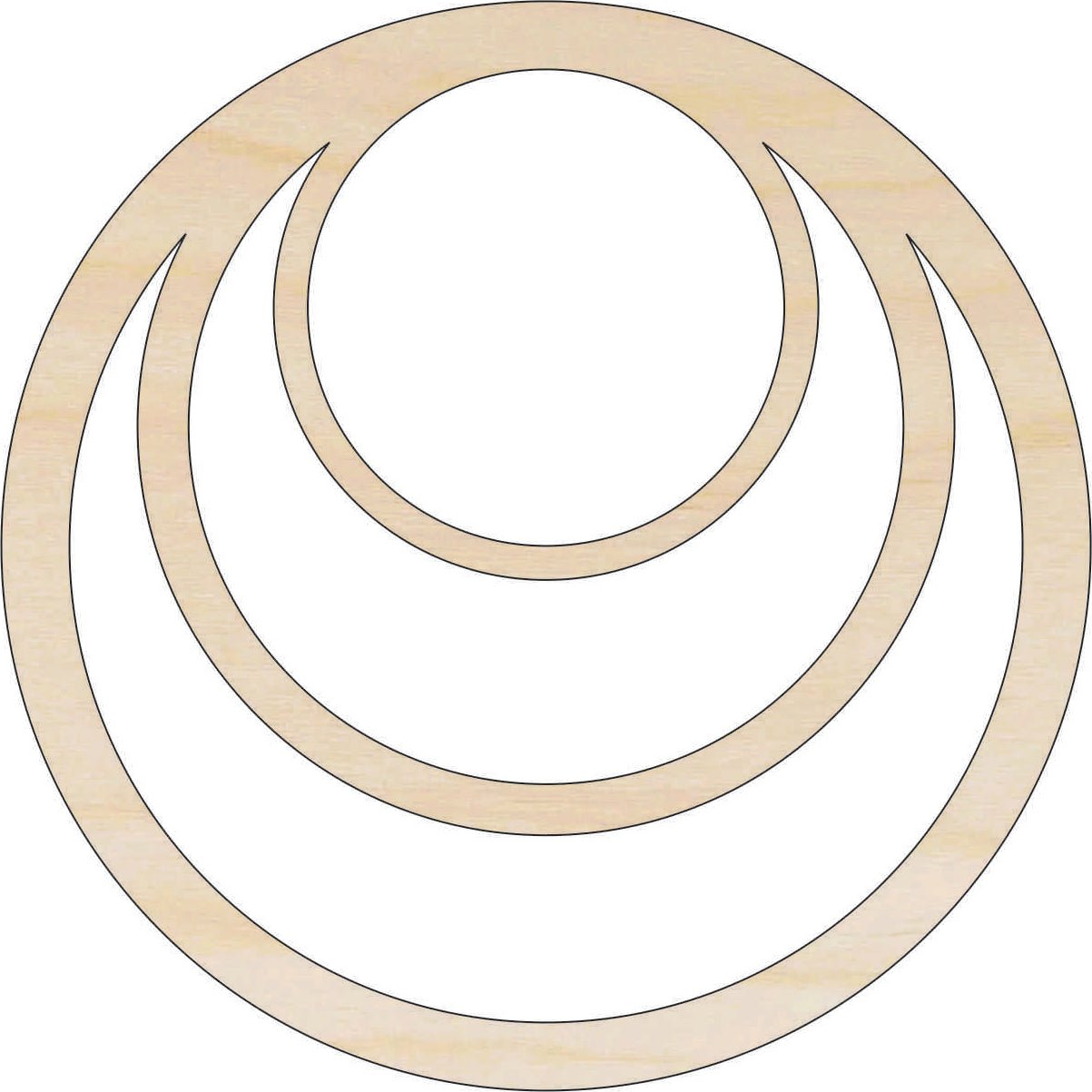 Hoop Wood Craft Shape - Laser Cut Baltic Birch Unfinished DIY Wood Art Supplies BSC58 - The Wood Shape Store