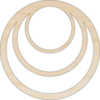 Hoop Wood Craft Shape - Laser Cut Baltic Birch Unfinished DIY Wood Art Supplies BSC58 - The Wood Shape Store