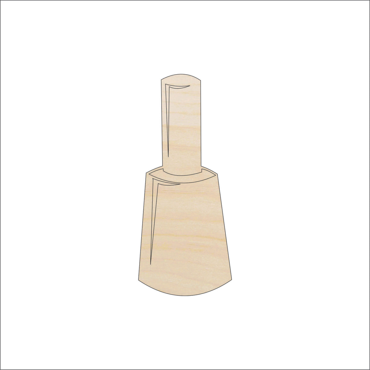 Nail Polish Wood Craft Shape - Laser Cut Baltic Birch Unfinished DIY Wood Art Supplies BTY12 - The Wood Shape Store