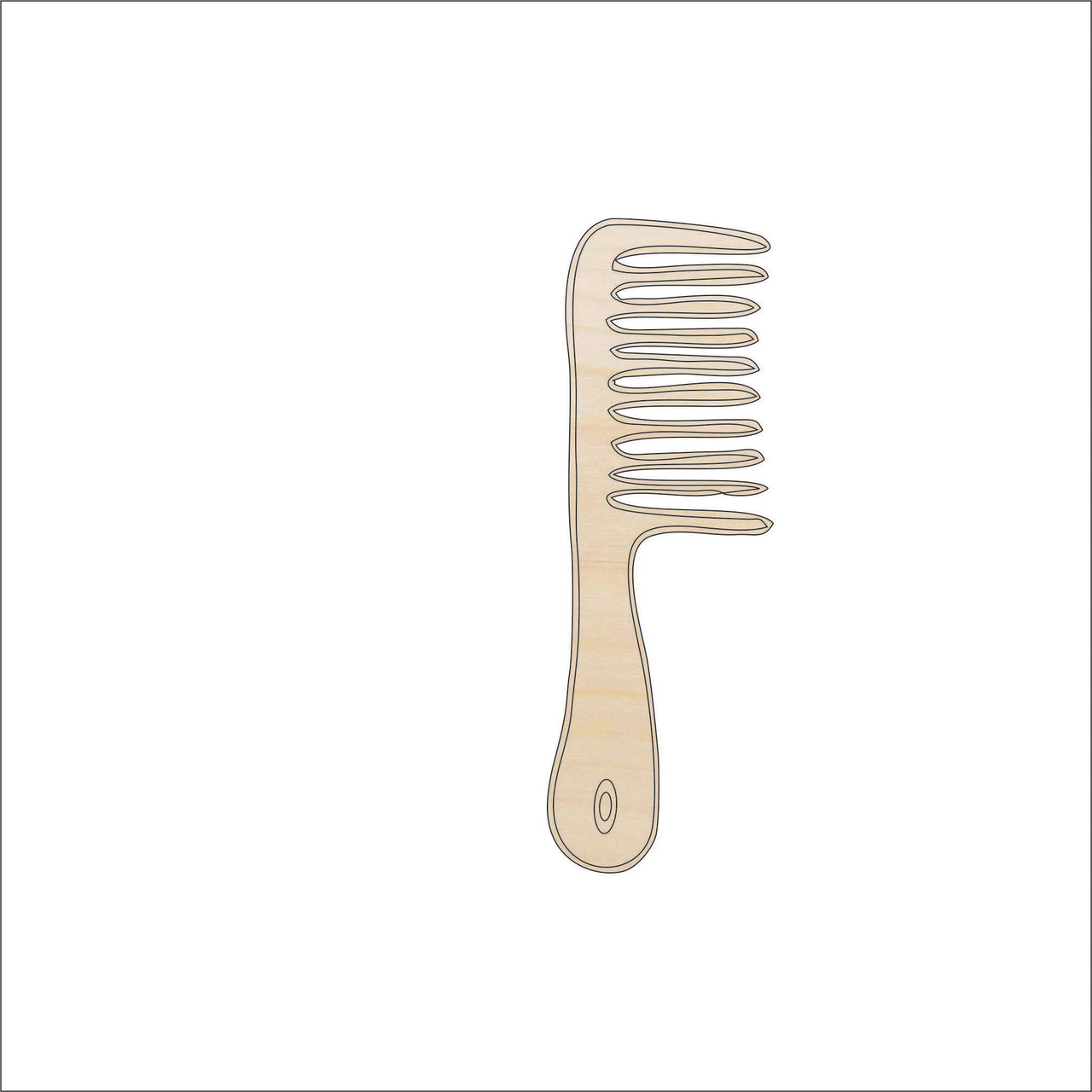 Comb Wood Craft Shape - Laser Cut Baltic Birch Unfinished DIY WoodArt Supplies BTY24 - The Wood Shape Store