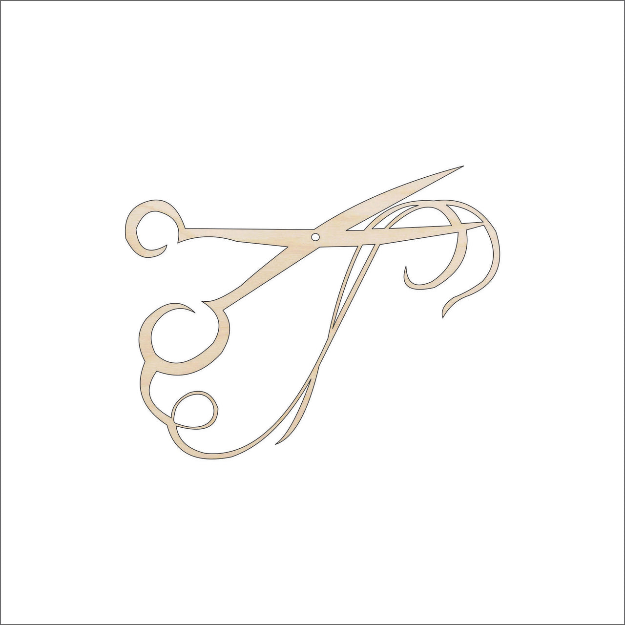 Scissors Wood Craft Shape - Laser Cut Baltic Birch Unfinished DIY Wood Art Supplies BTY28 - The Wood Shape Store