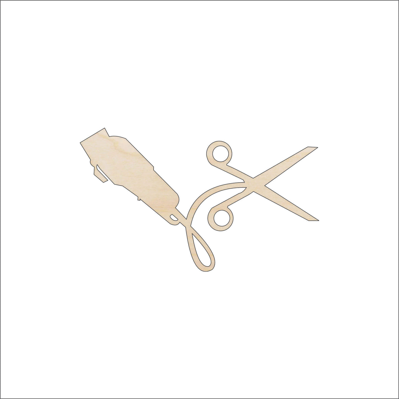 Scissors Wood Craft Shape - Laser Cut Baltic Birch Unfinished DIY Wood Art Supplies BTY29 - The Wood Shape Store