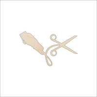 Scissors Wood Craft Shape - Laser Cut Baltic Birch Unfinished DIY Wood Art Supplies BTY29 - The Wood Shape Store