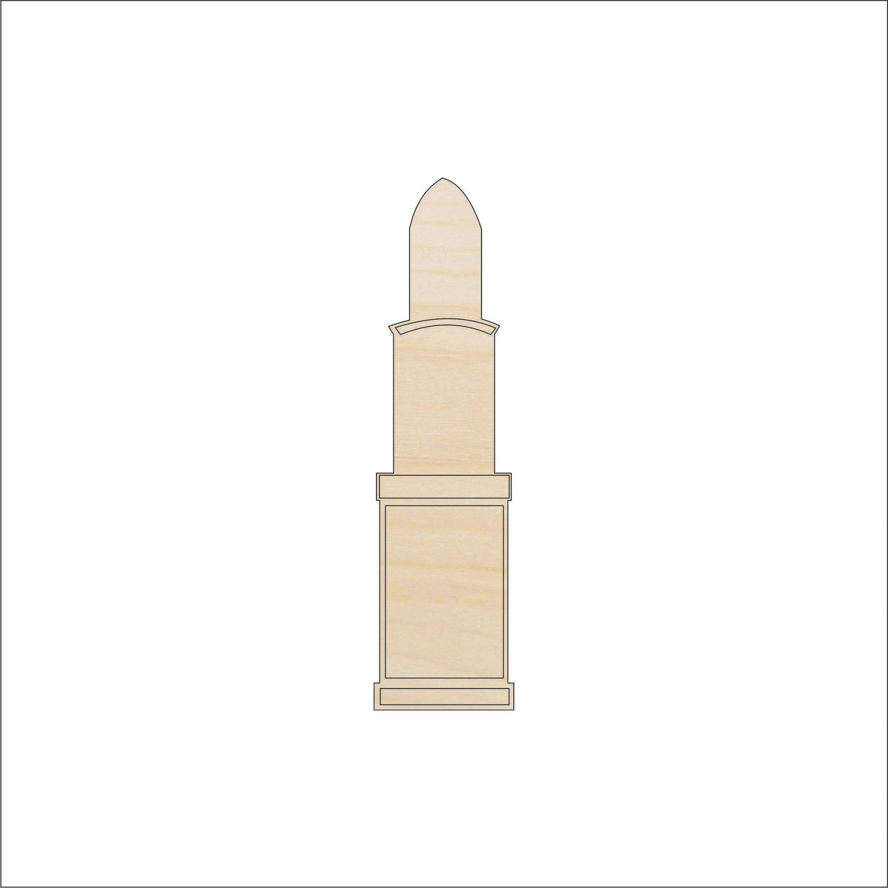Lipstick Wood Craft Shape - Laser Cut Baltic Birch Unfinished DIY Wood Art Supplies BTY2 - The Wood Shape Store