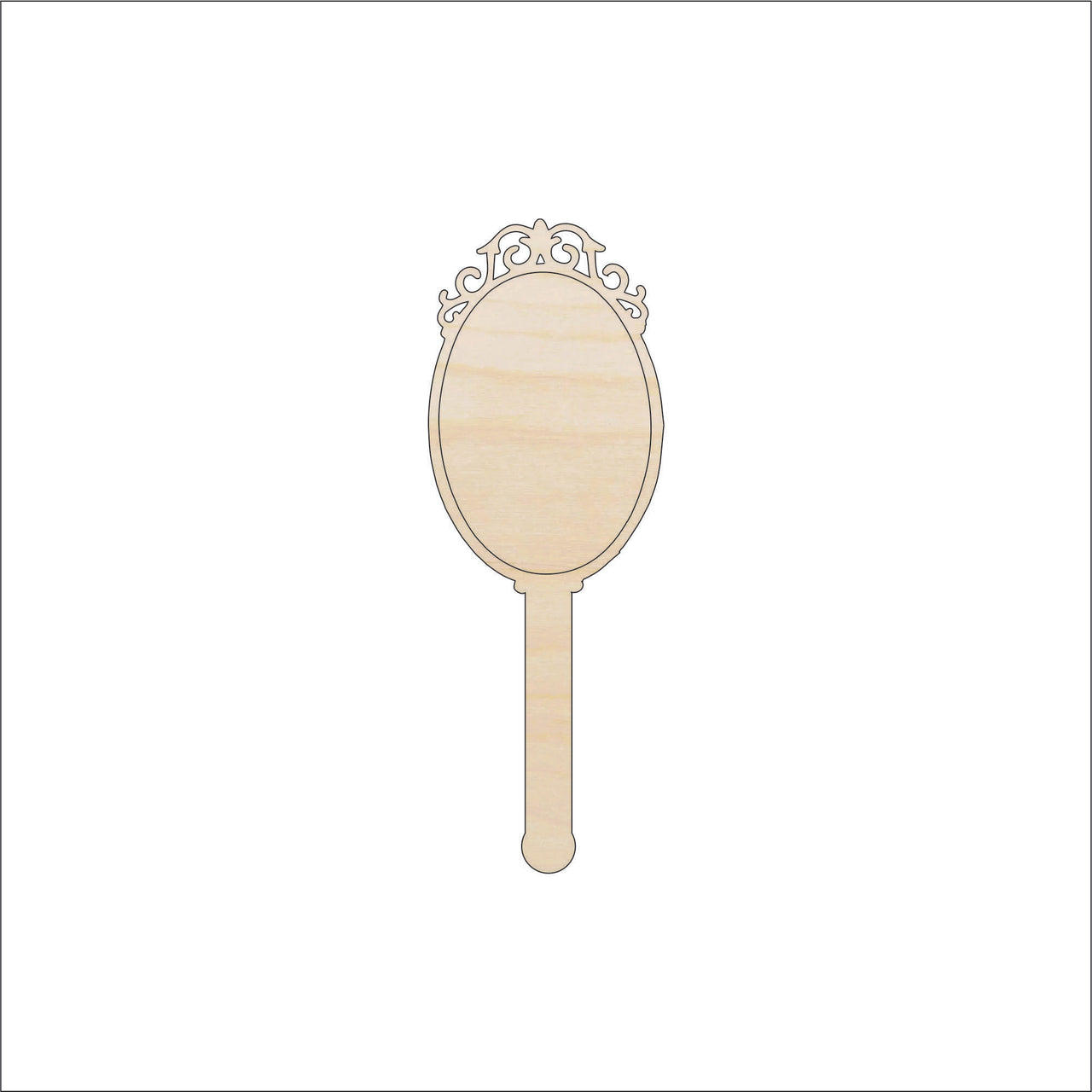 Mirror Wood Craft Shape - Laser Cut Baltic Birch Unfinished DIY Wood Art Supplies BTY31 - The Wood Shape Store