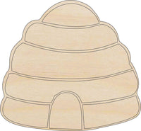 Bumblebee Hive Wood Craft Shape - Laser Cut Baltic Birch Unfinished DIY Wood Art Supplies BUG92 - The Wood Shape Store