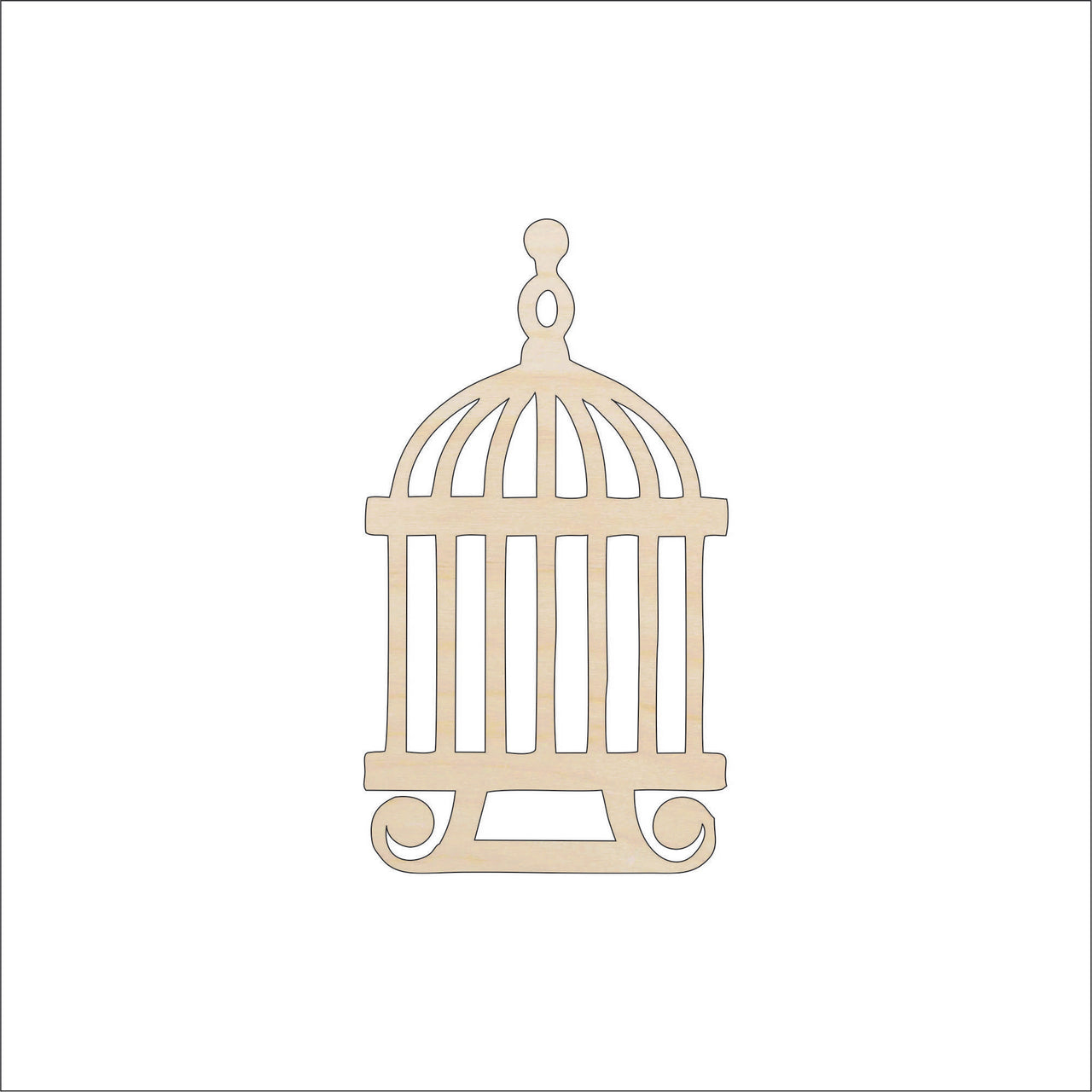 Birdcage Wood Craft Shape - Laser Cut Baltic Birch Unfinished DIY Wood Art Supplies CAG11 - The Wood Shape Store