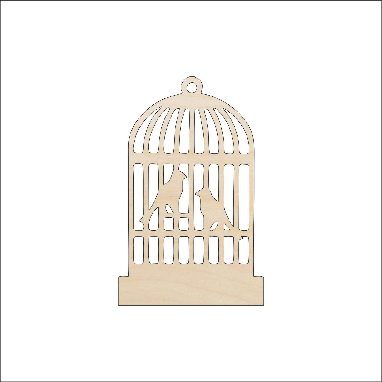 Birdcage Wood Craft Shape - Laser Cut Baltic Birch Unfinished DIY Wood Art Supplies CAG14 - The Wood Shape Store