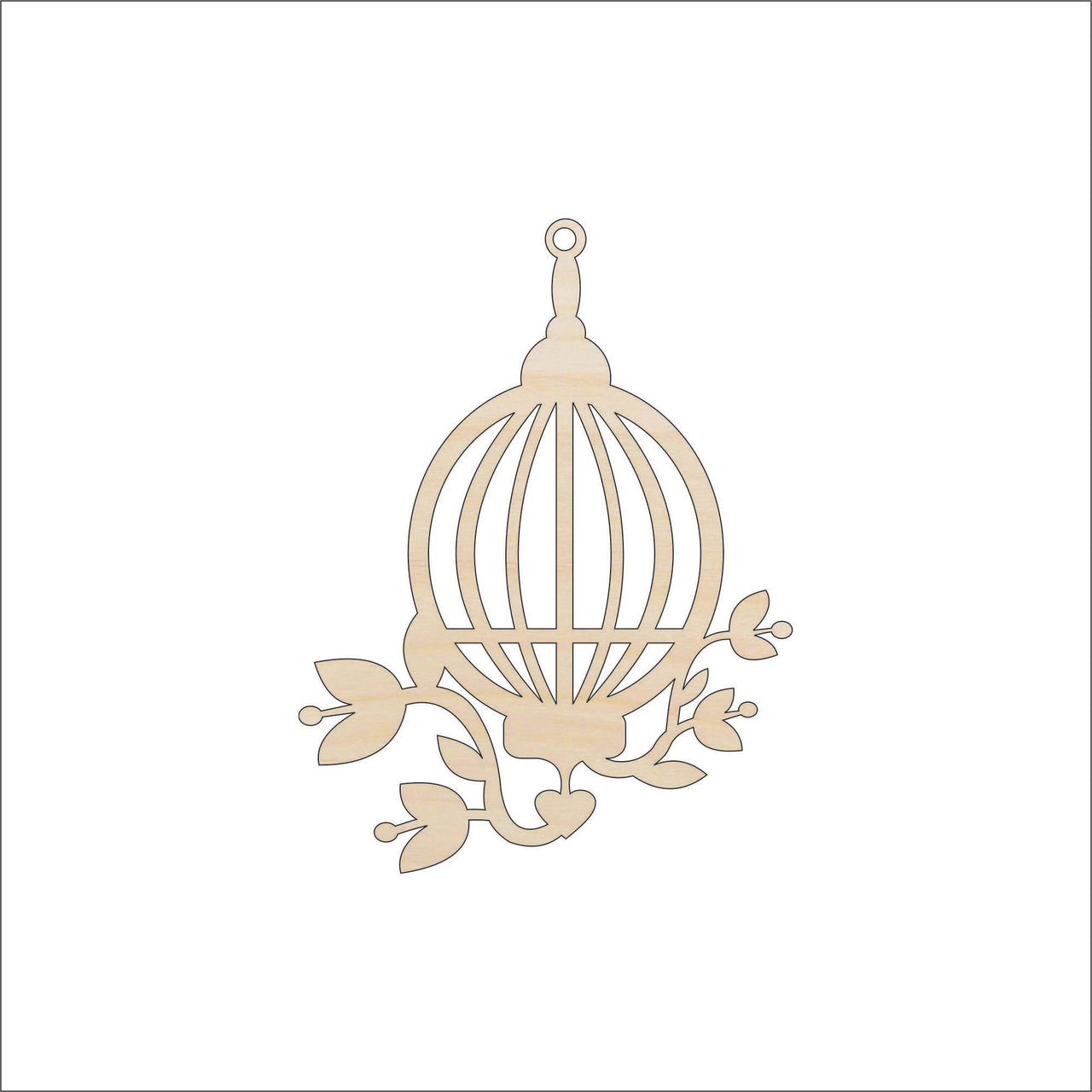 Birdcage Wood Craft Shape - Laser Cut Baltic Birch Unfinished DIY Wood Art Supplies CAG15 - The Wood Shape Store