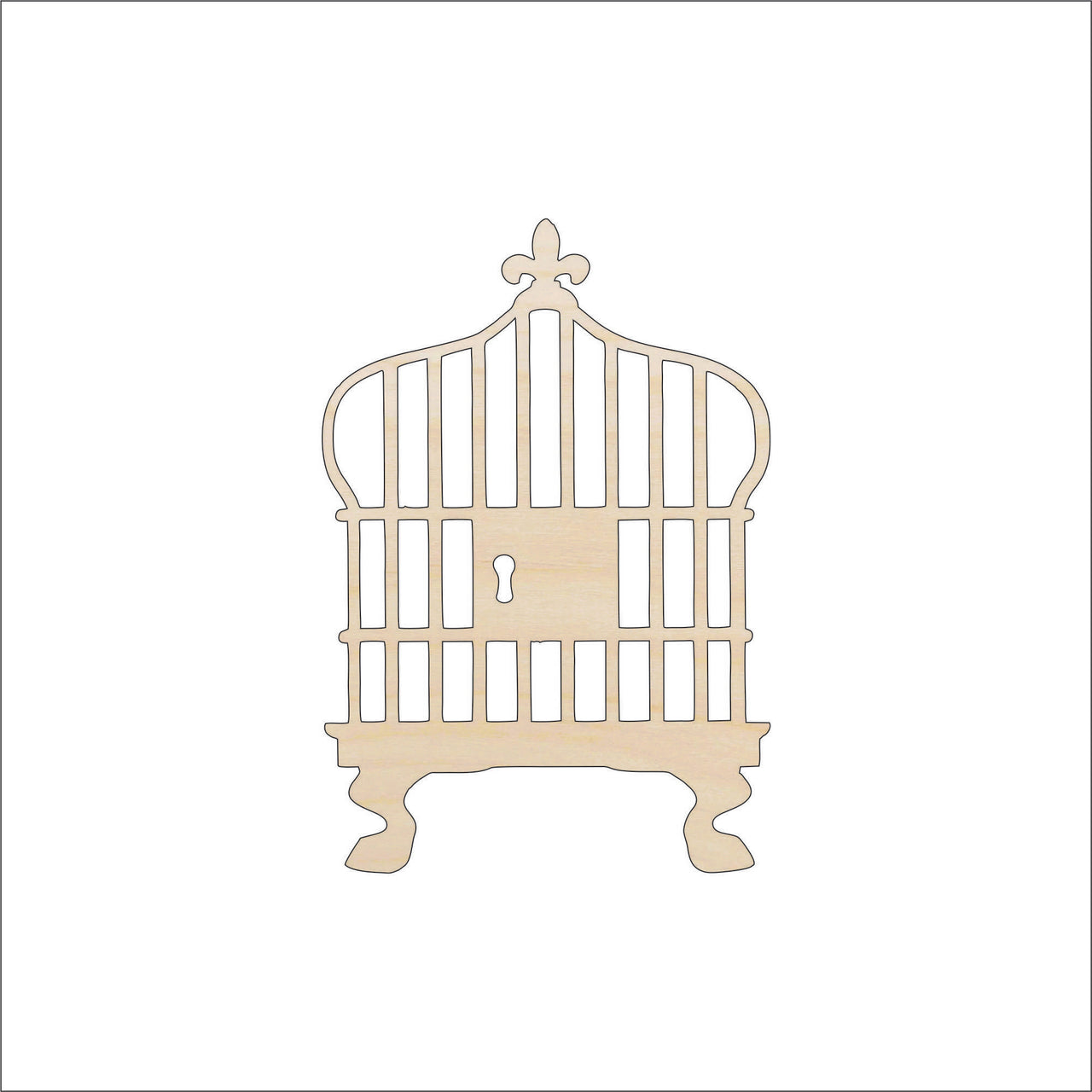 Birdcage Wood Craft Shape - Laser Cut Baltic Birch Unfinished DIY Wood Art Supplies CAG1 - The Wood Shape Store