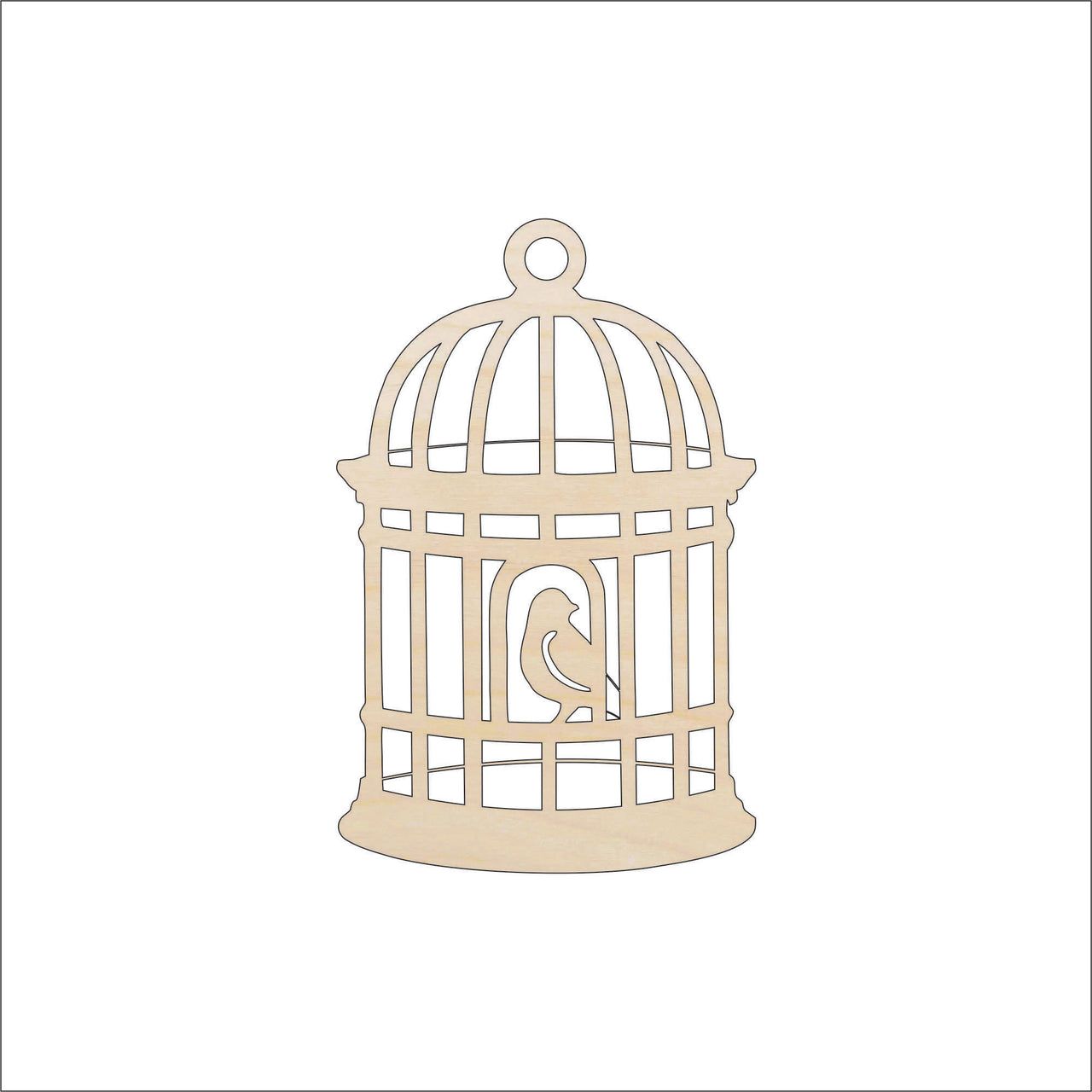 Birdcage Wood Craft Shape - Laser Cut Baltic Birch Unfinished DIY Wood Art Supplies CAG2 - The Wood Shape Store