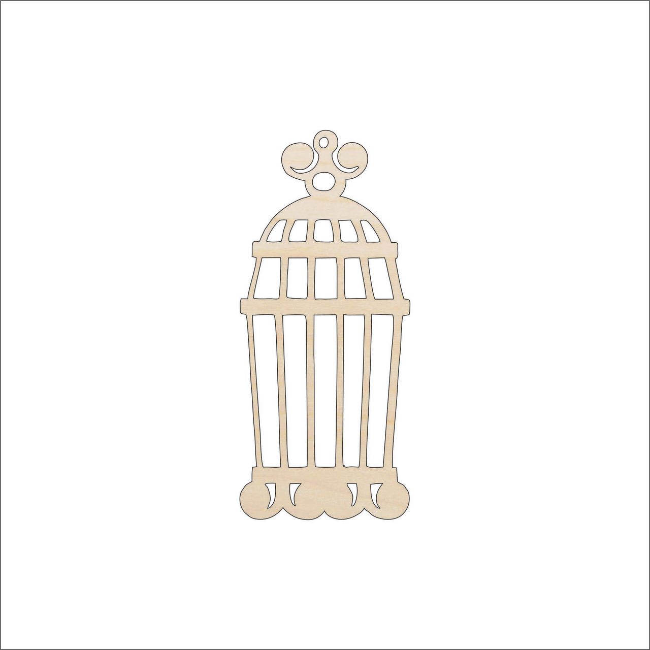 Birdcage Wood Craft Shape - Laser Cut Baltic Birch Unfinished DIY Wood Art Supplies CAG8 - The Wood Shape Store