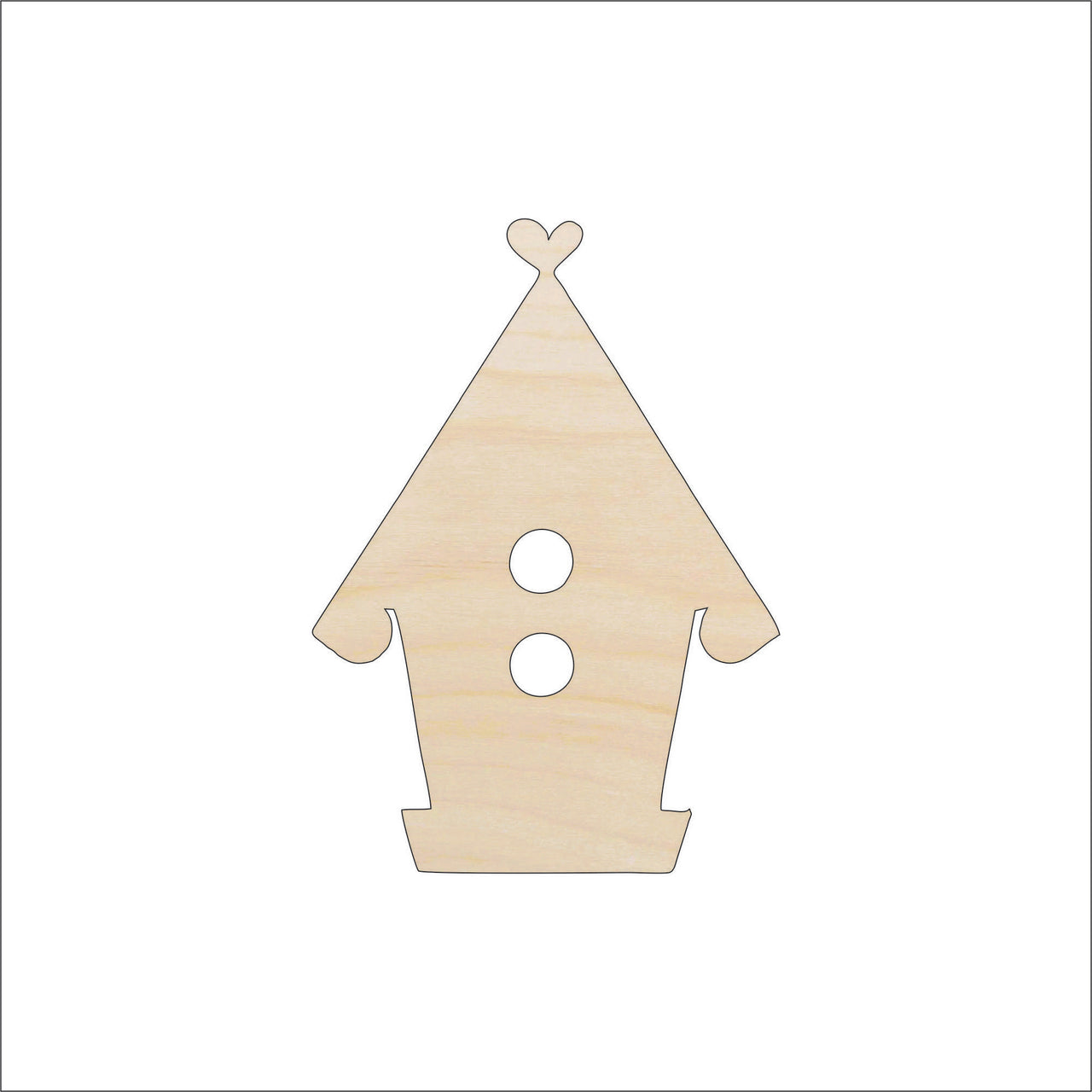 Birdhouse Wood Craft Shape - Laser Cut Baltic Birch Unfinished DIY Wood Art Supplies CAG9 - The Wood Shape Store