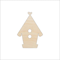 Birdhouse Wood Craft Shape - Laser Cut Baltic Birch Unfinished DIY Wood Art Supplies CAG9 - The Wood Shape Store