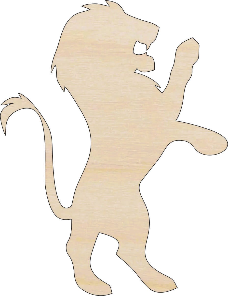 Lion Wood Craft Shape Laser Cut Out & Unfinished DIY Craft Supply CAT67 - The Wood Shape Store