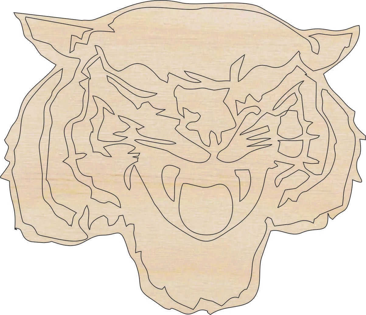 Tiger Wood Craft Shape - Laser Cut Baltic Birch Unfinished DIY Wood Art Supplies CAT71 - The Wood Shape Store