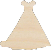 Dress Wood Craft Shape Laser Cut Out & Unfinished DIY Craft Supply CLT125 - The Wood Shape Store
