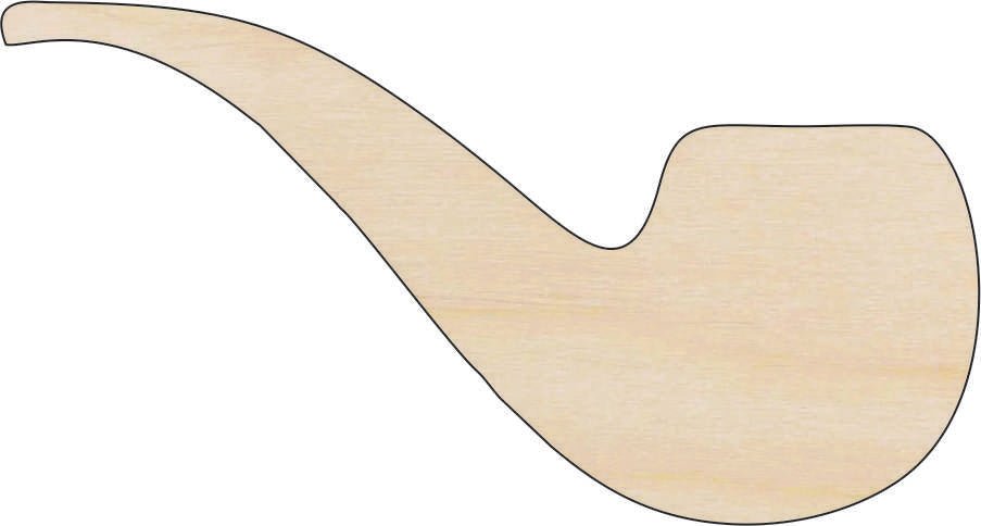 Pipe Wood Craft Shape Laser Cut Out & Unfinished DIY Craft Supply CLT126 - The Wood Shape Store