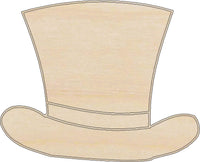 Top Hat Wood Craft Shape Laser Cut Out & Unfinished DIY Craft Supply CLT129 - The Wood Shape Store