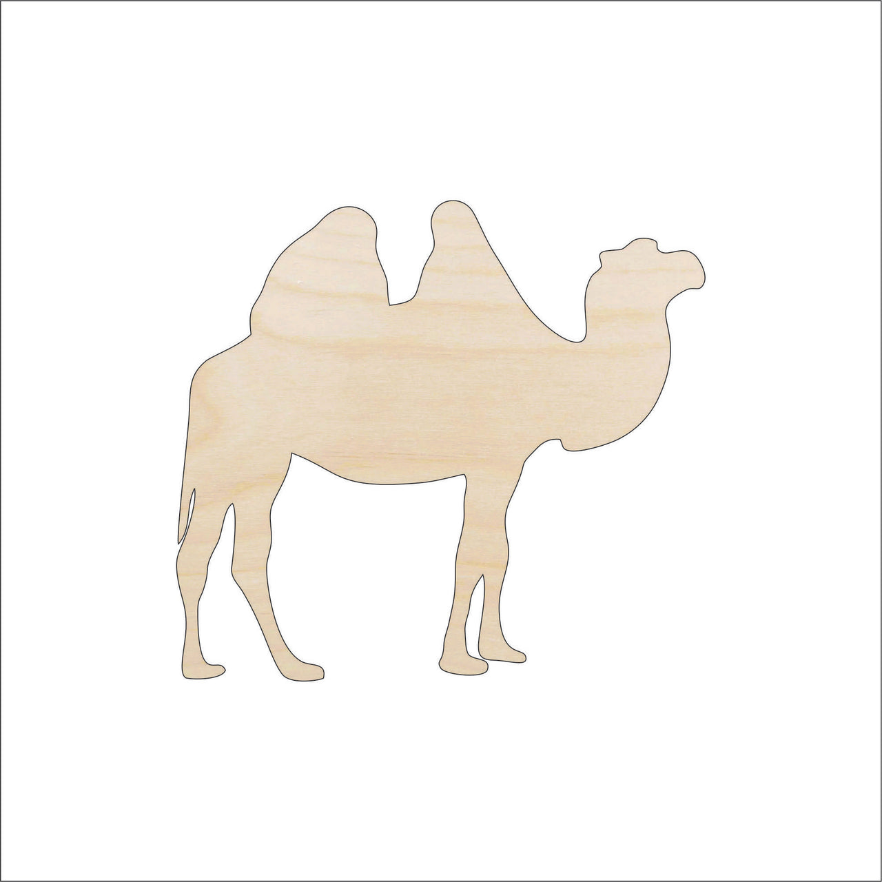 Camel Wood Craft Shape - Laser Cut Baltic Birch Unfinished DIY Wood Art Supplies CML6 - The Wood Shape Store
